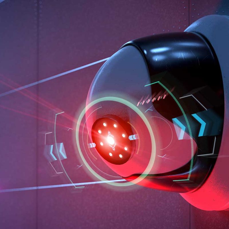 security-camera-targeting-detected-intrusion-3d-renderinga security-camera-targeting-detected-intrusion-3d-renderinga